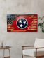 American/UTennessee Checkerboard Tattered Flag