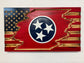 American/UTennessee Checkerboard Tattered Flag