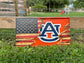 American/Auburn University Tattered Flag