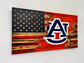 American/Auburn University Tattered Flag