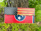 American/State of Tennessee Split Tattered Flag