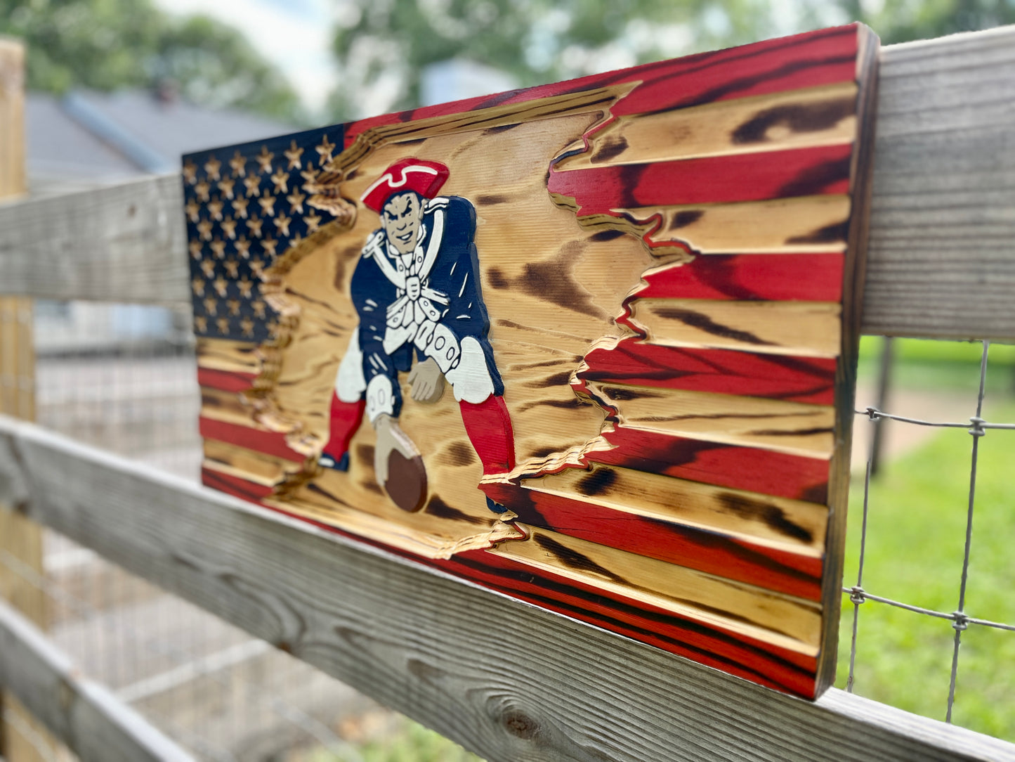 American/Pat The Patriot Tattered Mashup Flag