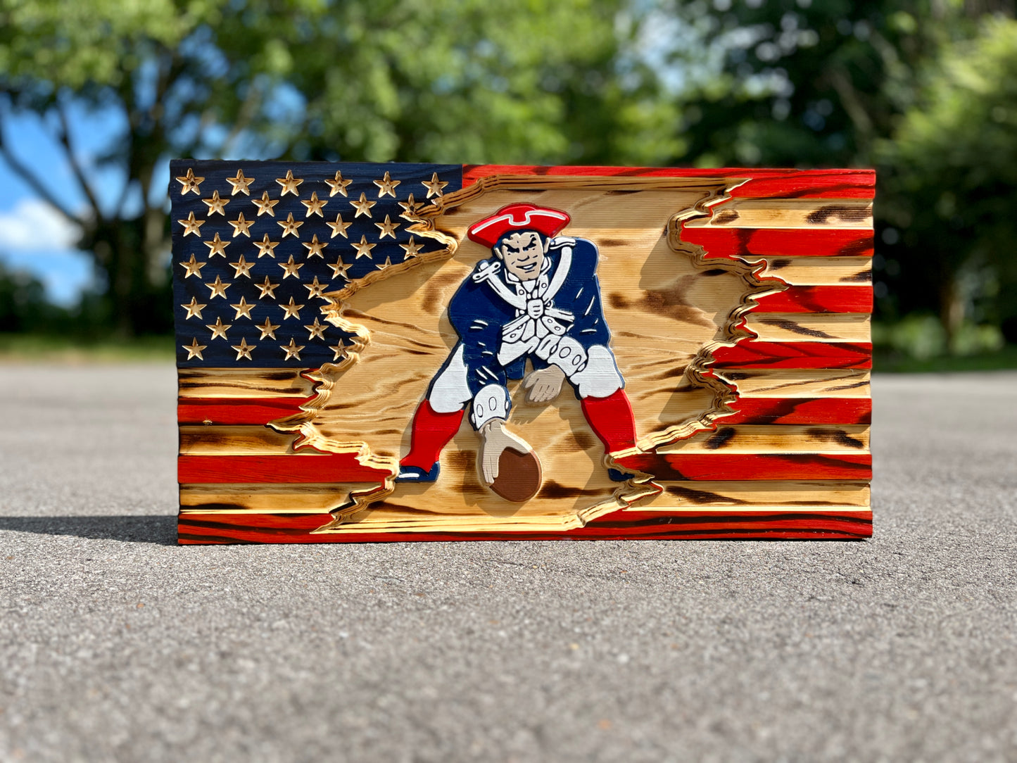 American/Pat The Patriot Tattered Mashup Flag