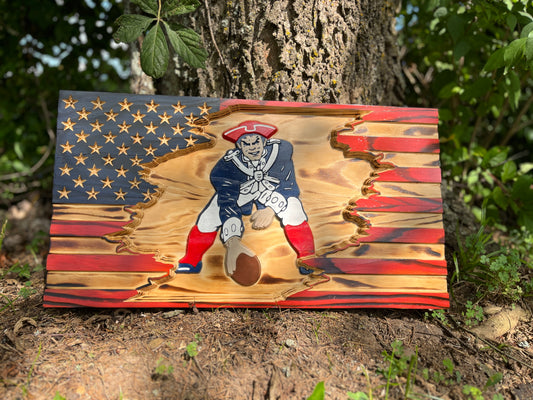 American/Pat The Patriot Tattered Mashup Flag