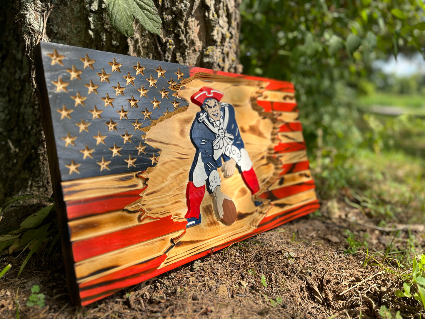 American/Pat The Patriot Tattered Mashup Flag