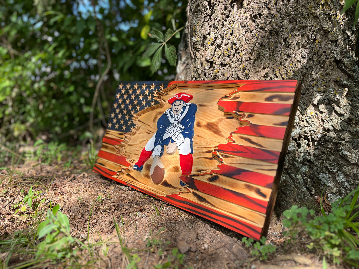 American/Pat The Patriot Tattered Mashup Flag