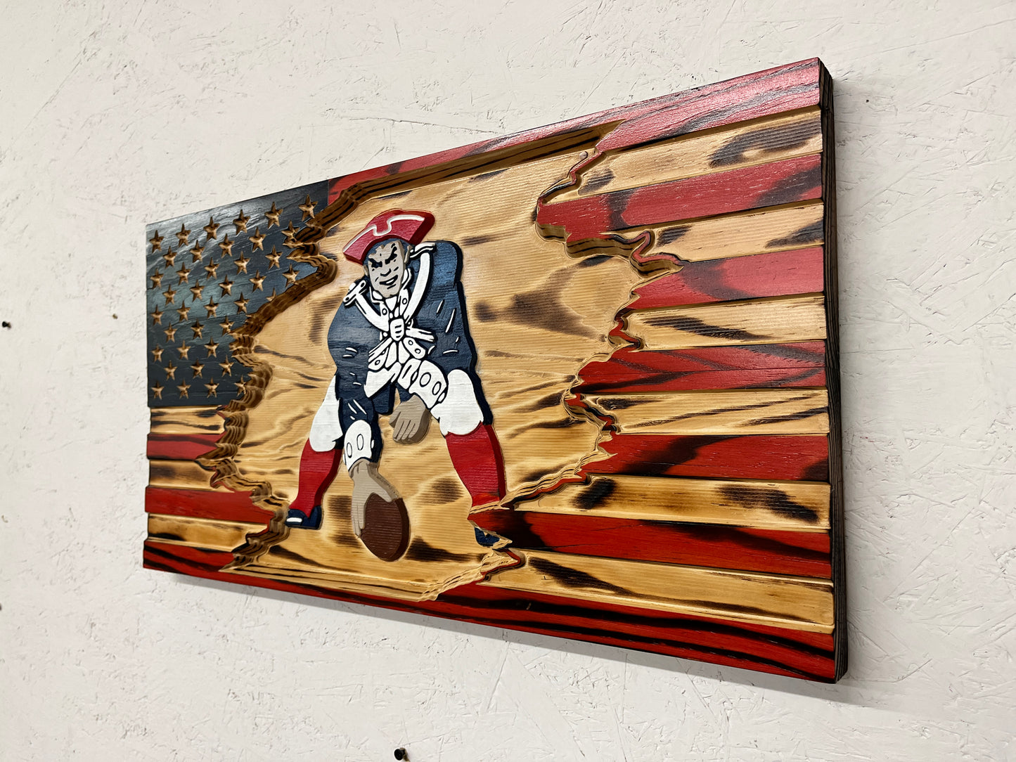 American/Pat The Patriot Tattered Mashup Flag