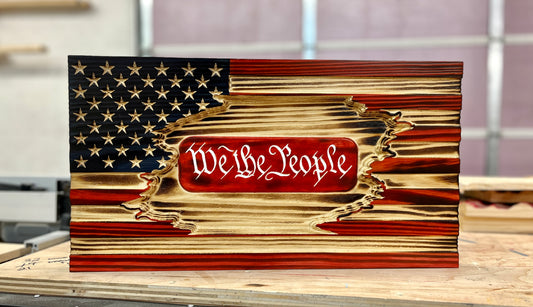 American/We The People Tattered Flag