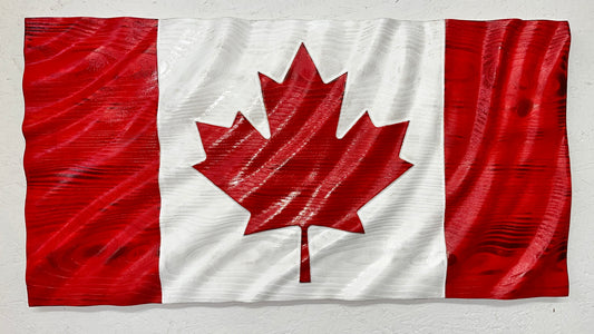 Canadian National Flag - 3D Wavy Billows