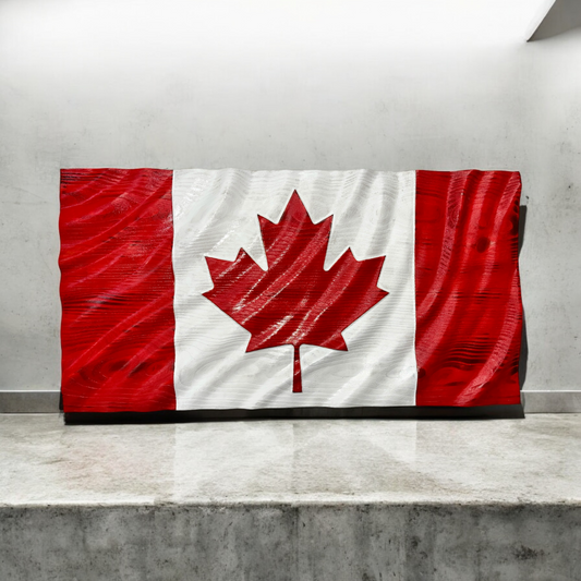 Canadian National Flag - 3D Wavy Billows